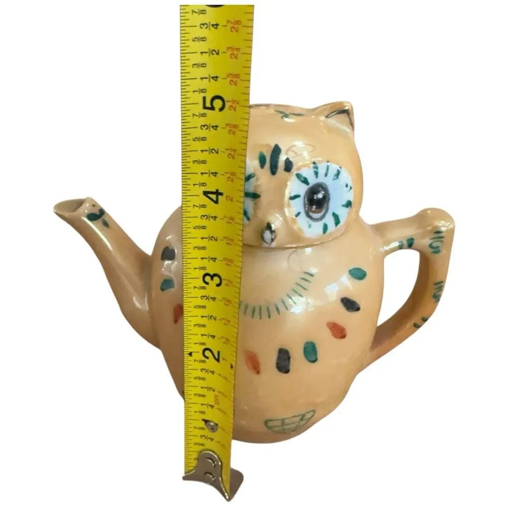 Vintage Pier 1 Whimsical Decorative Small Owl Teapot. Home Decor & Accents.